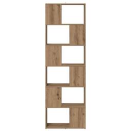 Berkfield Home Classic Book Cabinet/Room Divider Artisian Oak 60x24x186 cm in Brown - Size: 60 x 24 x 186 cm - thumbnail 4