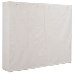 Berkfield Home Wardrobe White 200x40x170 cm Fabric - Size: 200 x 40 x 170 cm - thumbnail 2