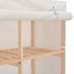 Berkfield Home Wardrobe White 200x40x170 cm Fabric - Size: 200 x 40 x 170 cm - thumbnail 5