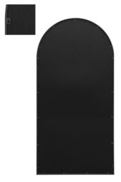 "MirrorOutlet Black Framed Arched Leaner/Wall Mirror 75"" X 47"" (190CM X 120CM) - Size: 1 Pack" - thumbnail 5