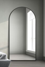 "MirrorOutlet Black Framed Arched Leaner/Wall Mirror 75"" X 47"" (190CM X 120CM) - Size: 1 Pack" - thumbnail 1