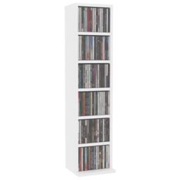 Berkfield Home CD Cabinet White 21x20x88 cm Engineered Wood - Size: 21 x 20 x 88 cm - thumbnail 3