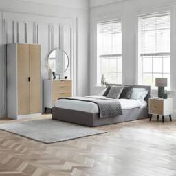 Cheshire Premium Arden 2 Door Wardrobe in White & Oak - thumbnail 4