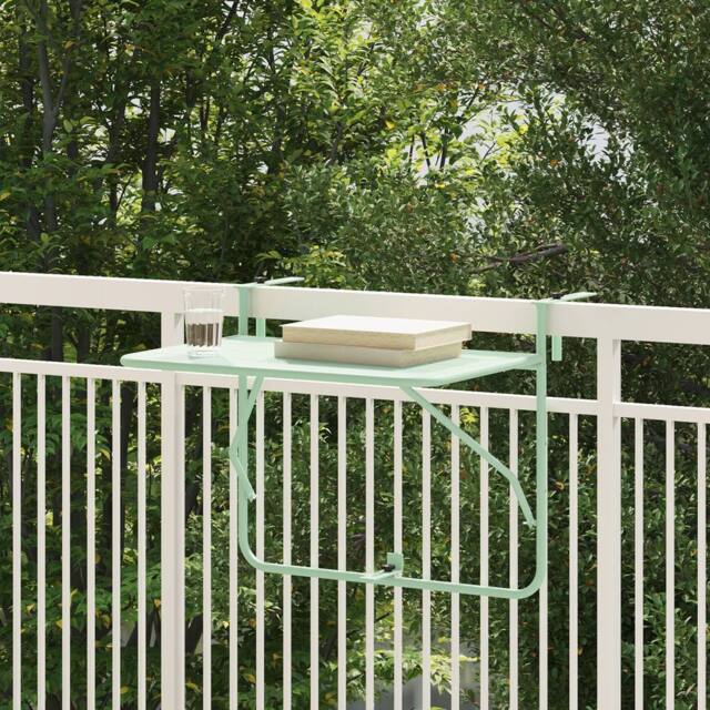 Berkfield Home Outdoor Hanging Table - Mint Green, 60 x 39 x 50 cm, Steel in Green - Size: 60 x 39 x 50 cm - image 1
