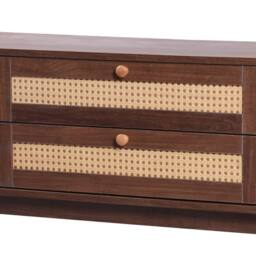 STILVORA TV Cabinet with Doors & Drawers, Natural in Walnut - thumbnail 8