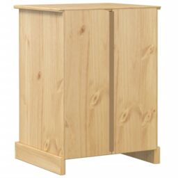 Berkfield Home HiFi Cabinet Corona 60x50x82 cm Solid Wood Pine in Brown - Size: 60 x 50 x 82 cm - thumbnail 6