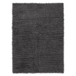 RugsX Flokati Woolen Bedcover Rug in Grey - Size: 90 cm x 170 cm - thumbnail 2