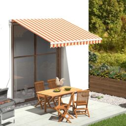 Berkfield Home Replacement Fabric for Awning Yellow & Orange 3x2.5 m - thumbnail 1