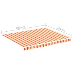 Berkfield Home Replacement Fabric for Awning Yellow & Orange 3x2.5 m - thumbnail 6