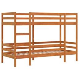 Berkfield Home Bunk Bed without Mattress Wax Brown 80x200 cm Solid Wood Pine - thumbnail 3
