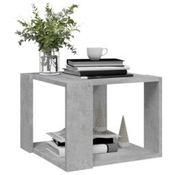 Berkfield Home Coffee Table Concrete Grey 40x40x30 cm Engineered Wood - Size: 40 x 40 x 30 cm - thumbnail 4