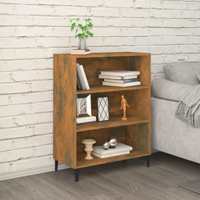 Berkfield Home Sideboard Smoked Oak 69.5x32.5x90 cm Engineered Wood in Brown - image 1