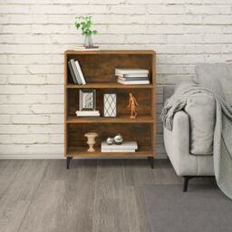 Berkfield Home Sideboard Smoked Oak 69.5x32.5x90 cm Engineered Wood in Brown - thumbnail 6