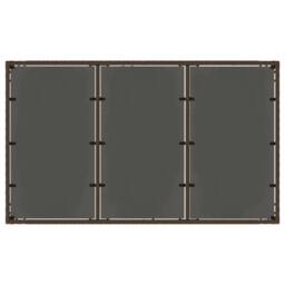 Berkfield Home Garden Table with Glass Top Brown 150x90x75 cm Poly Rattan - Size: 150 x 90 x 75 cm - thumbnail 7