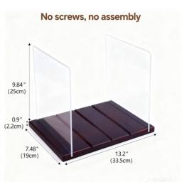 Nordara Premium Acrylic Vinyl Record Storage Holder for 60 LPs in Brown - thumbnail 2