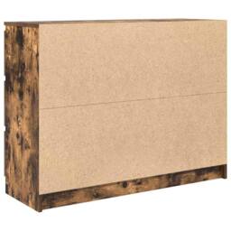 Berkfield Home Sideboard Smoked Oak 100x35x76 cm Engineered Wood in Brown - Size: 100 x 35 x 76 cm - thumbnail 8