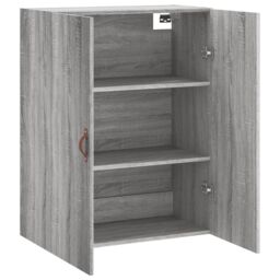 Berkfield Home Wall Mounted Cabinet Grey Sonoma 69.5x34x90 cm - thumbnail 6