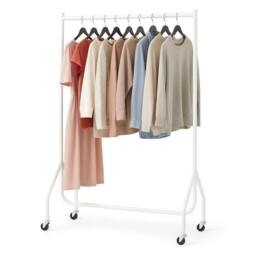 House of Home 3ft White Heavy Duty Clothes Rail Metal Garment Rack Hanging Clothing - thumbnail 5