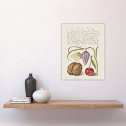 "Artery8 Snakeshead Walnut & Cherry Calligraphy Wall Art Poster Print in White - Size: W24"" x H32""" - thumbnail 4