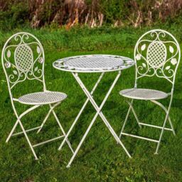 Ascalon Design Ltd Bistro Set - 3pc - L60 x W60 x H73 cm - Cream - thumbnail 1