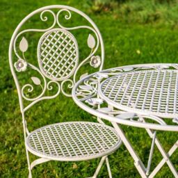 Ascalon Design Ltd Bistro Set - 3pc - L60 x W60 x H73 cm - Cream - thumbnail 3
