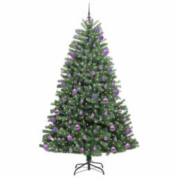 Berkfield Home Artificial Hinged Christmas Tree Green 270 cm PVC & Metal - thumbnail 3
