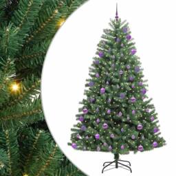 Berkfield Home Artificial Hinged Christmas Tree Green 270 cm PVC & Metal - thumbnail 2