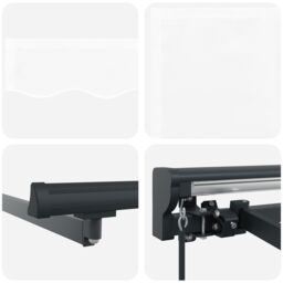 Berkfield Home Retractable Awning Manual White 450x300 cm Polyester & Metal - thumbnail 8
