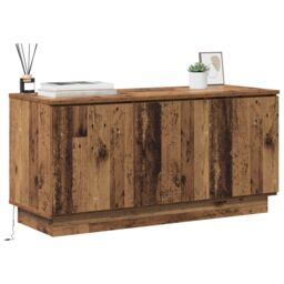 Berkfield Home TV Cabinet Old Wood 100x38x49 cm Engineered Wood in Brown - Size: 100 x 38 x 49 cm - thumbnail 3