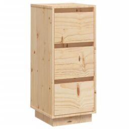Berkfield Home Sideboard 32x34x75 cm Solid Wood Pine in Brown - Size: 32 x 34 x 75 cm - thumbnail 2