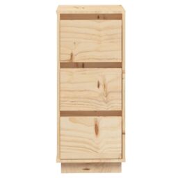Berkfield Home Sideboard 32x34x75 cm Solid Wood Pine in Brown - Size: 32 x 34 x 75 cm - thumbnail 5