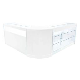 Monstershop Triton LED Shop Counter Set K1500, B1500 & CM60 - White - thumbnail 1