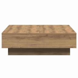 Berkfield Home Coffee Table Artisan oak Veneer, MDF 90 x 90 x 28 cm Storage in Brown - thumbnail 6