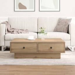 Berkfield Home Coffee Table Artisan oak Veneer, MDF 90 x 90 x 28 cm Storage in Brown - thumbnail 2