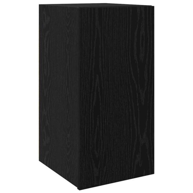 Berkfield Home TV Unit with Shelf Wall-mounted Other with Storage with Door Blac in Black - image 1