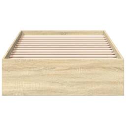 Berkfield Home Modern Bed Frame with Drawers without Mattress Sonoma Oak 90x190 in Light Oak - Size: Single - thumbnail 4