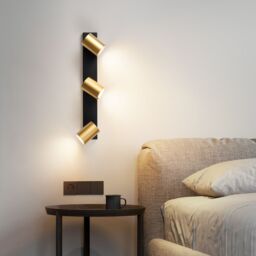 Harper Living 3-Way Adjustable Ceiling Spotlights, Matt Black & Gold Finish - thumbnail 4