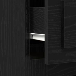 Berkfield Home Desk with Storage Black Oak 50x115x75 cm Engineered Wood - Size: 50 x 115 x 75 cm - thumbnail 9