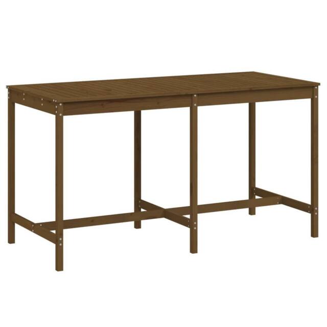 Berkfield Home Garden Table Honey Brown 203.5x90x110 cm Solid Wood Pine - image 1