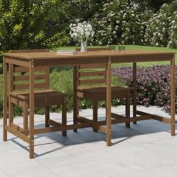 Berkfield Home Garden Table Honey Brown 203.5x90x110 cm Solid Wood Pine - thumbnail 2