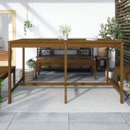 Berkfield Home Garden Table Honey Brown 203.5x90x110 cm Solid Wood Pine - thumbnail 3