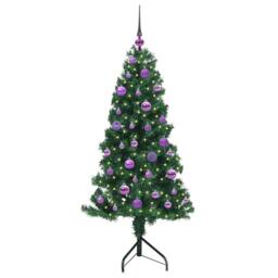 Berkfield Home Corner Artificial Christmas Tree Green 150 cm PVC & Metal - thumbnail 3