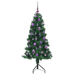 Berkfield Home Corner Artificial Christmas Tree Green 150 cm PVC & Metal - thumbnail 4