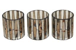 Orsina Gaia Set Of 3 Tealight Holders in Silver - thumbnail 3