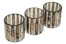 Orsina Gaia Set Of 3 Tealight Holders in Silver - thumbnail 2