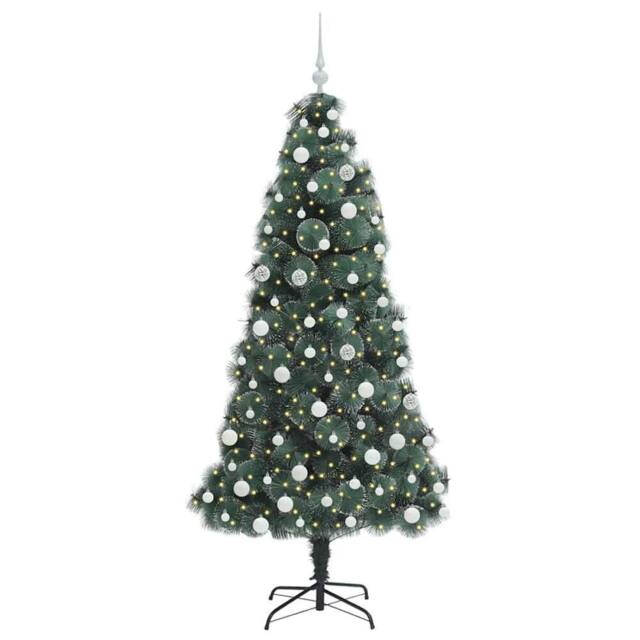 Berkfield Home Elegant Artificial Pre-lit Christmas Tree with Ball Set Green 180 cm - image 1