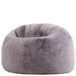 icon Cuddle Cushion & Faux Fur Kids Bean Bag in Grey - thumbnail 6