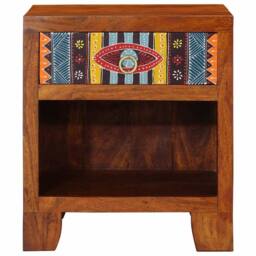 Berkfield Home Bedside Cabinet 2 pcs 40x35x45 cm Solid Wood Acacia in Brown - Size: 40 x 35 x 45 cm - thumbnail 1