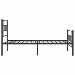 Berkfield Home Metal Bed Frame with Headboard & Footboard Black 100x200 cm - thumbnail 7