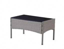 Home Detail Maya Rattan Garden 5pc Furniture Set with Bench & Coffee Table in Grey - thumbnail 5